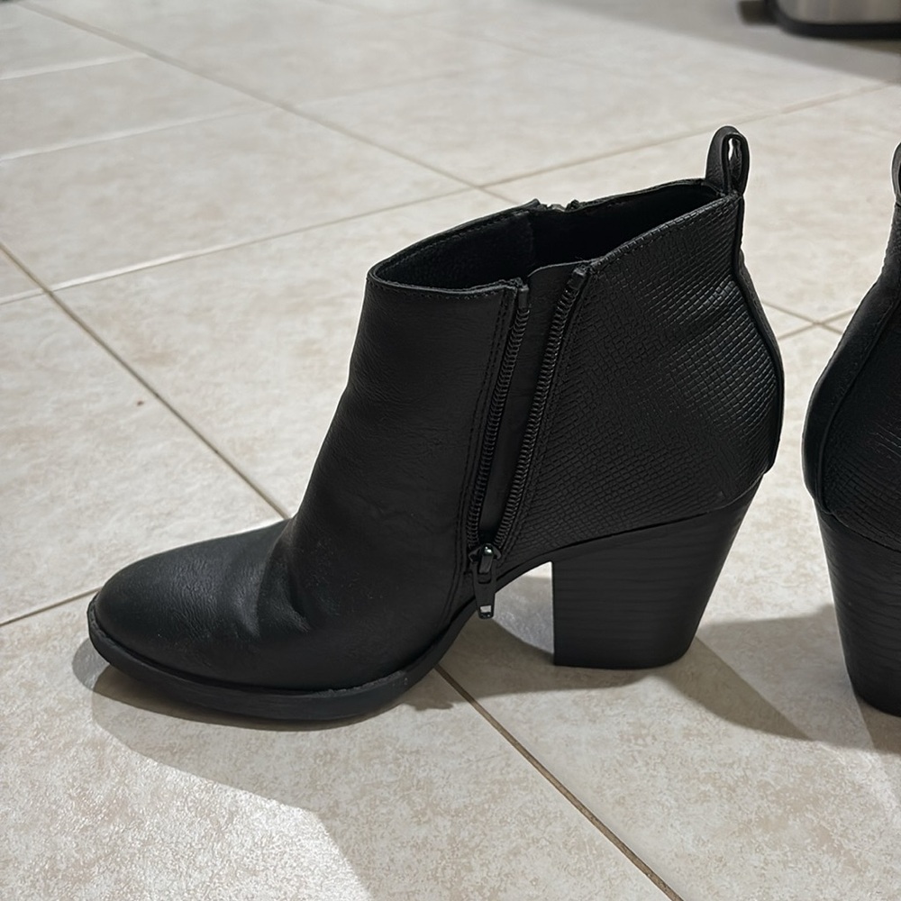 Universal Thread Black Leather Boots - image 3